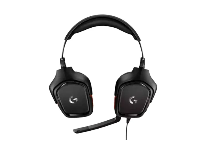 Logitech G331 stereo gaming headset in black and red