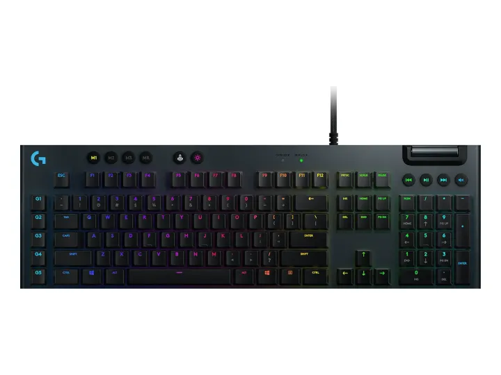 Logitech G813 LIGHTSYNC RGB mechanical gaming keyboard in black