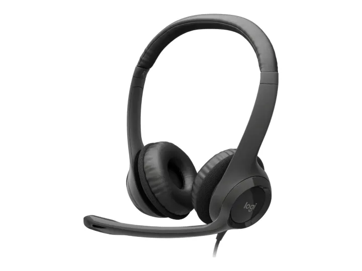Logitech H390 USB-C computer headset in black